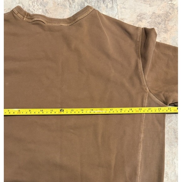 Banana Republic 100% Cotton Brown Crew Neck Sweatshirt Size Large Cozy Soft - Picture 4 of 6